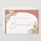 Boho Terracotta Arch Pampas Grass Kaart (Voorkant)