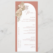 Boho Terracotta Arch Pampas Grass Menu (Voorkant)