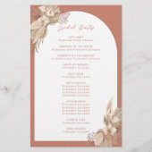 Boho Terracotta Arch Pampas Grass trouwprogramma (Achterkant)