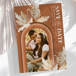 Boho Terracotta Arch Photo Save the Date
