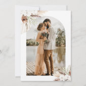 boho terracotta arch Save the Date (Achterkant)