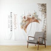 Boho Terracotta Baby shower Wandkleed (In Situ (horizontaal))