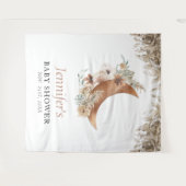 Boho Terracotta Baby shower Wandkleed (Voorkant (horizontaal))