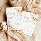 Boho Terracotta Baby Sprinkle Shower Kaart