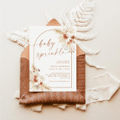 Boho Terracotta Baby Sprinkle Shower Kaart
