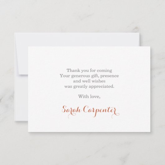 Boho Terracotta bedankt voor je briefkaarten (Achterkant)