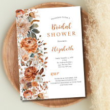 Boho Terracotta Beige Bloemige Bruiloft Borrel