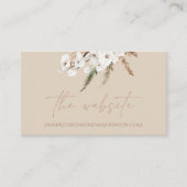 Boho Terracotta Beige Gedroogde Bloemen Bruiloft W Informatiekaartje (Voorkant)