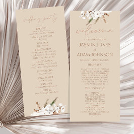 Boho Terracotta Beige Gedroogde Bloemen Huwelijksp