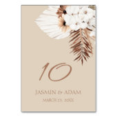 Boho Terracotta Beige Pampas Gras Bloemenbruiloft Kaart (Voorkant)