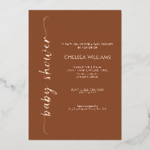 Boho Terracotta, Beige & Real Folie Baby shower