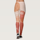 Boho terracotta bergen, abstract poster. leggings (Achterkant)