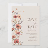Boho Terracotta Bewaar de datum Bruiloft Uitnodigi Save The Date (Voorkant)