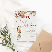 Boho Terracotta Birthday Brunch en Bubble Kaart