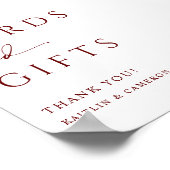 Boho Terracotta Bloem Bruiloftskaarten & Geschenke Poster (Hoek)