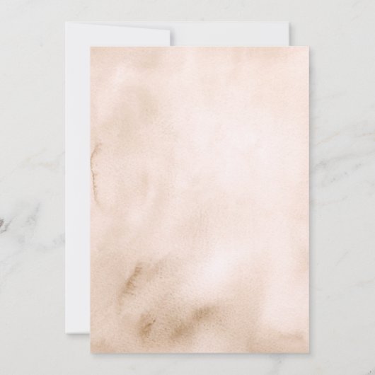 Boho Terracotta Bloemachtige Bruiloftsborrel Kaart (Achterkant)