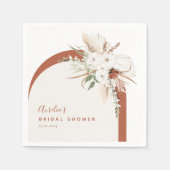 Boho Terracotta Bloemboog  Servet (Voorkant)