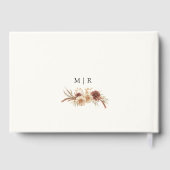 Boho Terracotta  Bloemen bruiloft gastenboek (Achterkant)