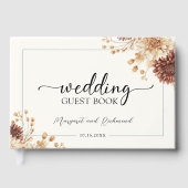 Boho Terracotta  Bloemen bruiloft gastenboek (Voorkant)