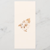 Boho Terracotta Bloemen Bruiloft Menu Kaart (Achterkant)