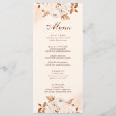 Boho Terracotta Bloemen Bruiloft Menu Kaart (Voorkant)