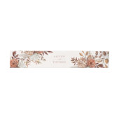 Boho Terracotta Bloemen Bruiloft Uitnodigingen Wikkel (Vlak)