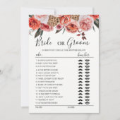 Boho terracotta bloemen, bruin- of groomspel kaart (Voorkant)