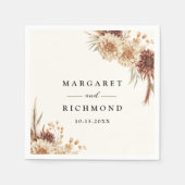 Boho Terracotta  Bloemen Huwelijk Servet (Voorkant)