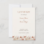 Boho Terracotta Bloemen & Pampagras Save The Date (Voorkant)
