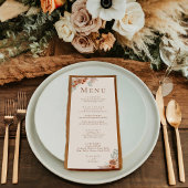Boho Terracotta Bloemen Pampas Gras Trouwmenu Menu
