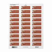 Boho Terracotta Bloemen Rust Naam Retouradres Etiket (Full Sheet)