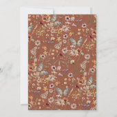 Boho Terracotta Bloemenbruiloft Kaart (Achterkant)