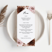 Boho Terracotta Bloemenbruiloft Menu