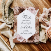 Boho Terracotta Bloemenbruiloft Save The Date