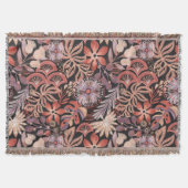 Boho Terracotta Bloemendeken Deken (Voorkant)