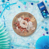 Boho Terracotta Bloemenfeest Papieren Bordje (Feest)