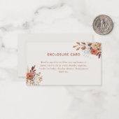 Boho Terracotta Bloemenverblijf Kaart Notitiekaartje (Voorkant / Achterkant in situ)