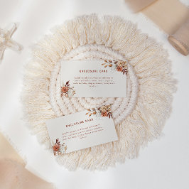 Boho Terracotta Bloemenverblijf Kaart Notitiekaartje