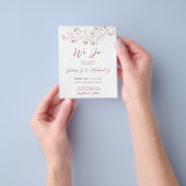 Boho Terracotta Bloemige Handtekening Type we doen Flyer (Hand)