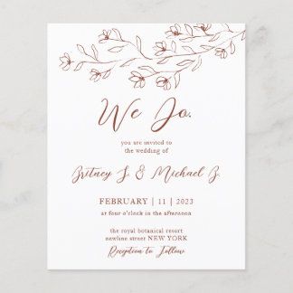 Boho Terracotta Bloemige Handtekening Type we doen Flyer