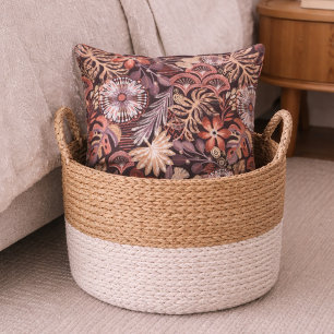 Boho Terracotta Bloemmotief Kussen