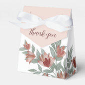 Boho Terracotta & Blush Bloemen Bruiloft Bedankdoosjes (Voorkant Zijde)