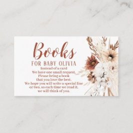 Boho Terracotta Boeken voor de Kaart van de Baby