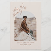 Boho Terracotta Boog Foto Afstuderen Uitnodiging (Voorkant)