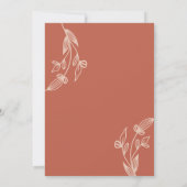 Boho Terracotta Boog Foto Bloemen Save The Date (Achterkant)