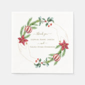 Boho Terracotta Boog Pampas Gras Bloemen Bruiloft Servet (Voorkant)