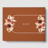 Boho terracotta boog pampas gras bloemenbruiloft gastenboek (Achterkant)