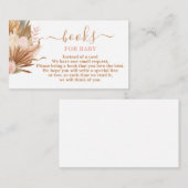 Boho Terracotta Books for Baby Card Informatiekaartje (Voorkant / Achterkant)