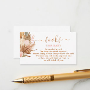 Boho Terracotta Books for Baby Card Informatiekaartje