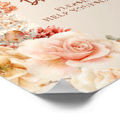 Boho terracotta bordeaux bloemeneucalyptus Drinken Poster (Hoek)